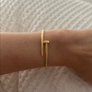 Cartier Gold Nail Design Bracelet